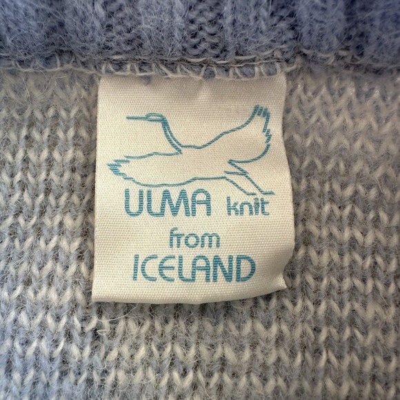 Vintage Ulma Sweater Men's M Nordic Wool Fair Isle Snowflake Iceland 90s - Picture 3 of 6